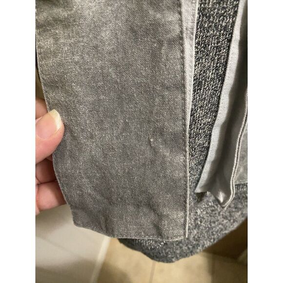 Vintage Brittania Gray Cotton Hunting Vest Suede Shoulders Button Pockets Size L - Picture 14 of 14